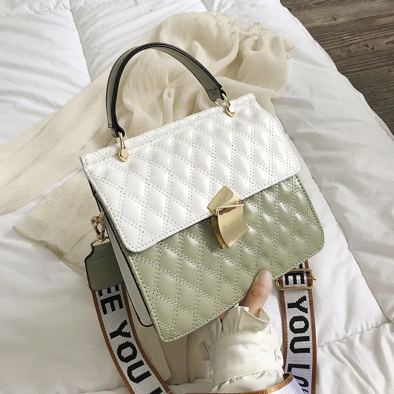 

The new small bag female 2019 summer wide shoulder strap satchel one-shoulder bag