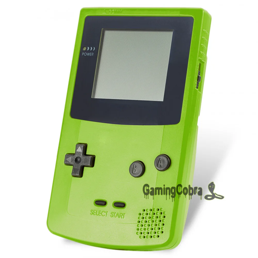 Green Solid Full Housing Shell Buttons with Screen Len for Nintendo Gameboy Color - GBC007