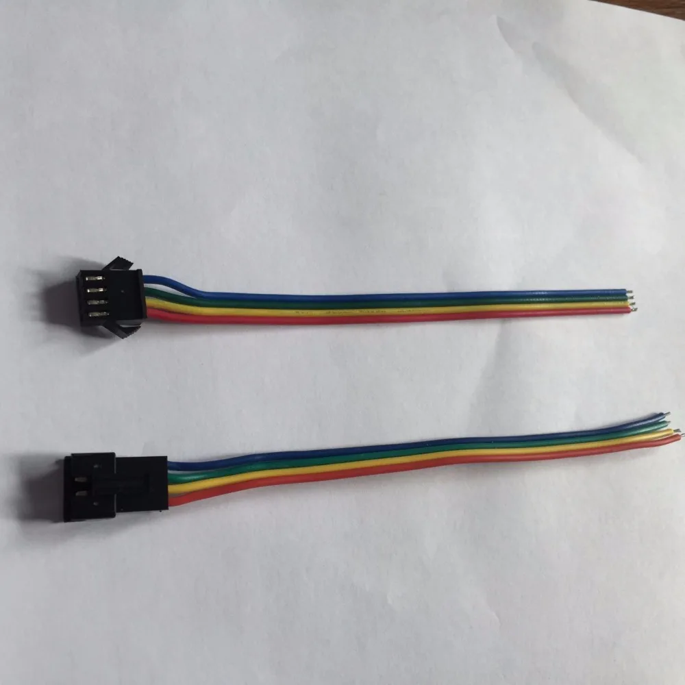 3-pin JST-SM plug connector with black 20awg wiring pre-tinned 15 cm 