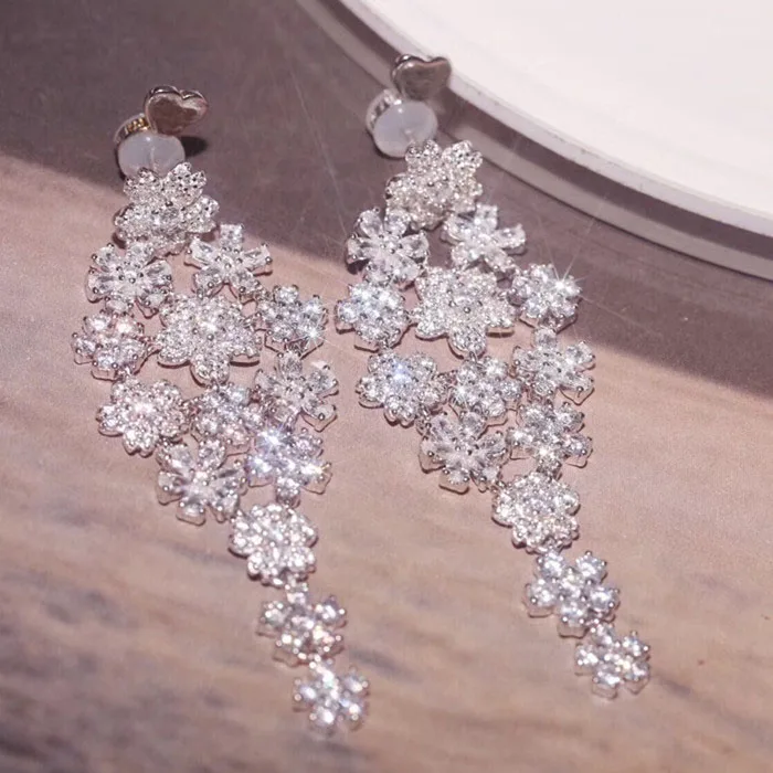 

Designer Fashion 925 Sterling Silver Jewelry 3A Cubic Zirconia Party Earring