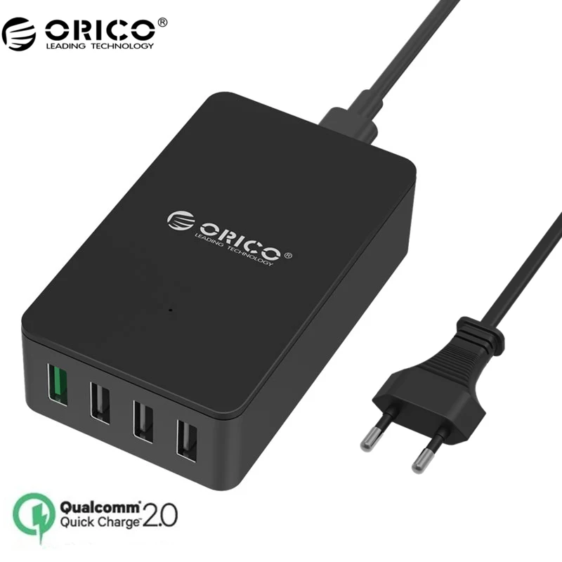 bilder für ORICO QSE-4U QC2.0 4 Port Desktop USB Ladegerät für Smartphones und Tablets mit EU Plug-Schwarz bilder für ORICO QSE-4U QC2.0 4 Port Desktop USB Ladegerät für Smartphones und Tablets mit EU Plug-Schwarz