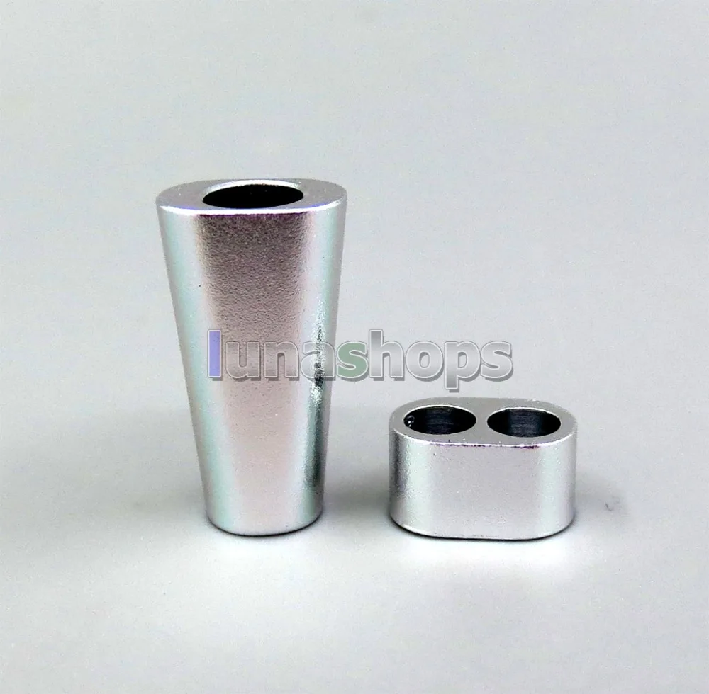 LN005993 2sets Full Metal Headphone Cable Audio Y Splitter Slide Adapter For DIY Custom Cable Dia 3 2mm 4 2mm