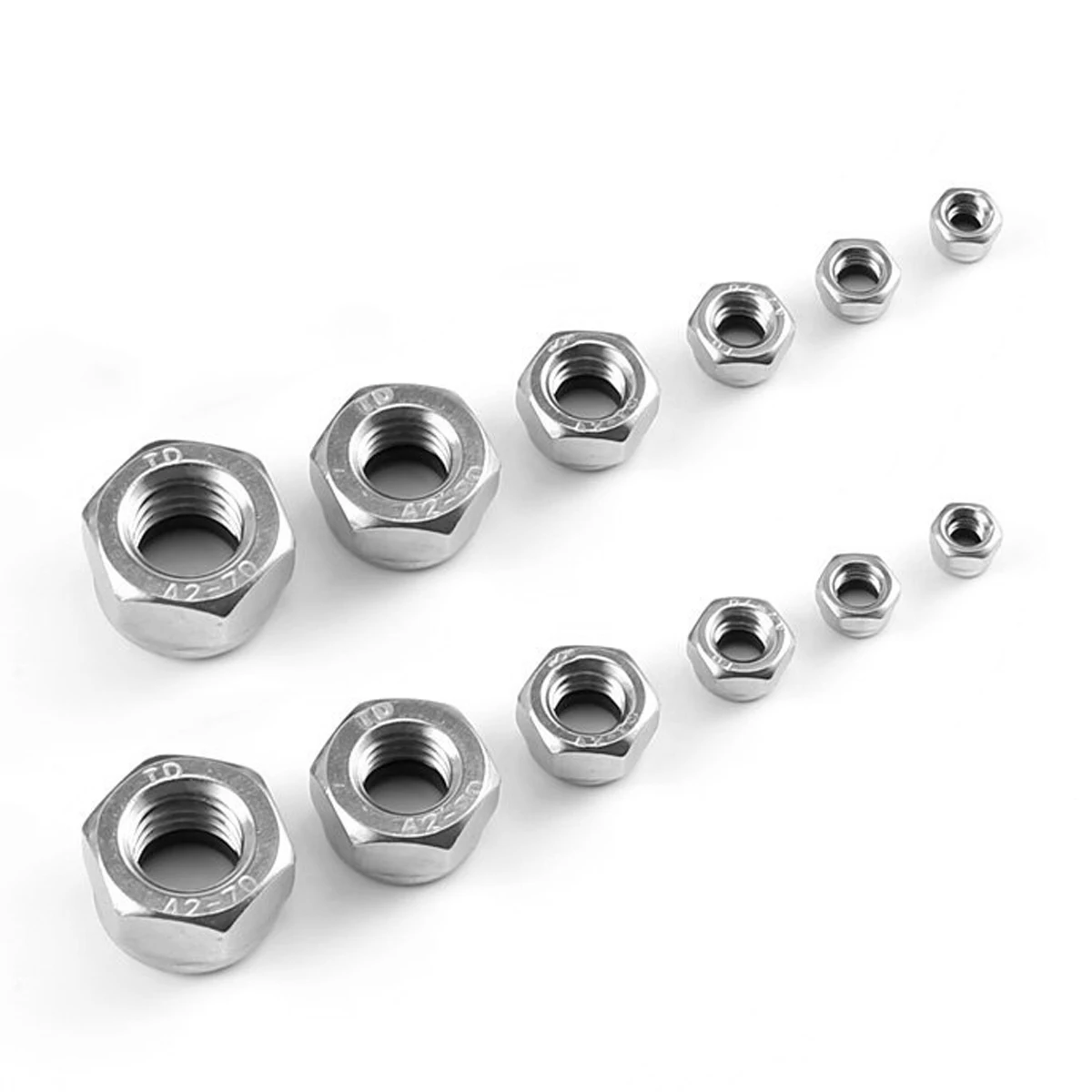 150 x самофиксирующаяся Шестигранная гайка 6 размеров M4 M5 M6 M8 M10 M12