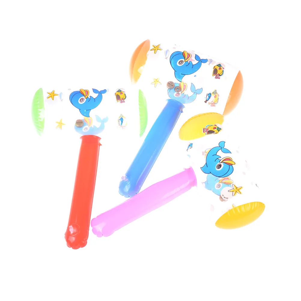 Горячая милый мультфильм надувные молотки Air с колокольчиком дети взорвать шум Maker игрушечные лошадки цвет