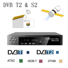 Hot Satellite receiver HD Digital DVB T2+S2 TV Tuner Receivable MPEG4 DVB-T2 TV Receiver T2 Tuner Free Shipping Support bisskey