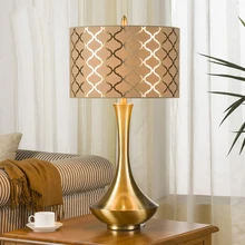 Творчески Бронзовый Серебристый Железный художественный тканевый фон с Led E27 настольная лампа для свадебного декора Спальня прикроватные Гостиная tiffanylampe