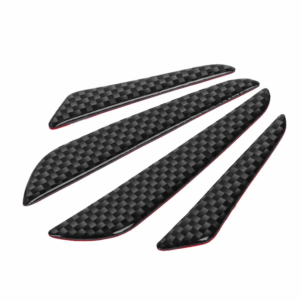 

4Pcs/Set Black Carbon Fiber Car Door Edge Guard Strip Scratch Protector Anti-collision Trim door edge Guard Stickers
