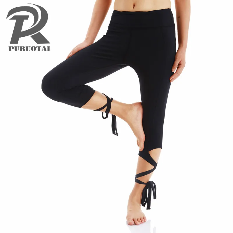 Ballerina Yoga Pants Tights Sports Ballet Leggings High Waist Cross
