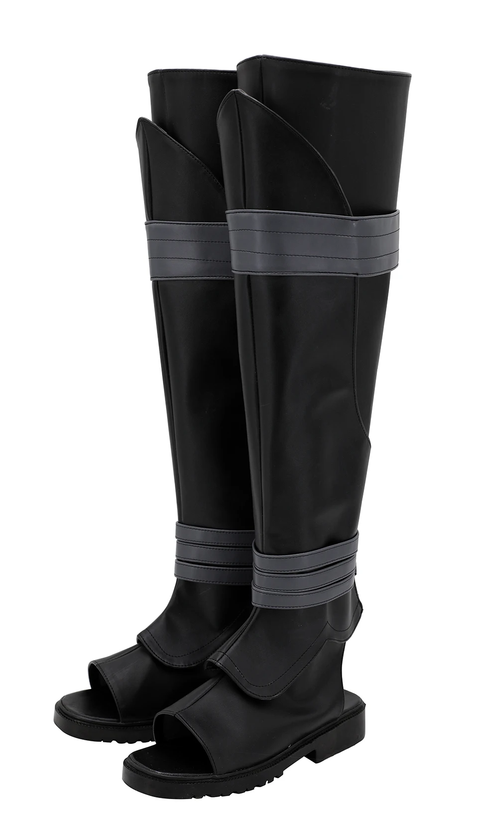 Fate Grand Order Saber Okita Souji Cosplay Boots Black Shoes Custom Made Any Size (4)