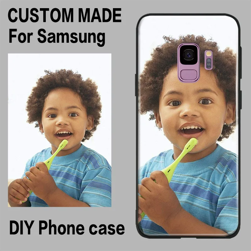 

DIY Photo any images Customize pattern custom made soft Phone Case Cover For Samsung Galaxy S7 Edge S8 S9 S10 e Plus Note 8 9