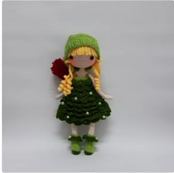 

crochet toys amigurumi rattle fashion doll girl model number SQ0021