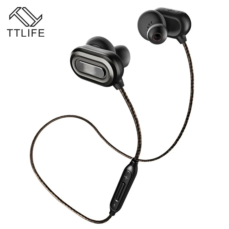 

TTLIFE V4.1 Wireless Stereo Bluetooth Earphones Sweatproof  Noise Cancelling Hands-free Headphone with Mic Voice Control