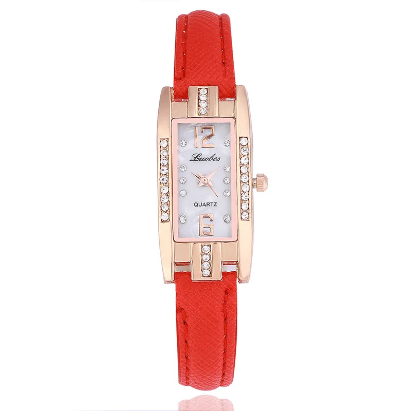 

2019 NEW Women Watches Trend Rhinestone Rectangle Leather Quartz Watches Ladies Casual Women Wristwatches Clock relogio feminino