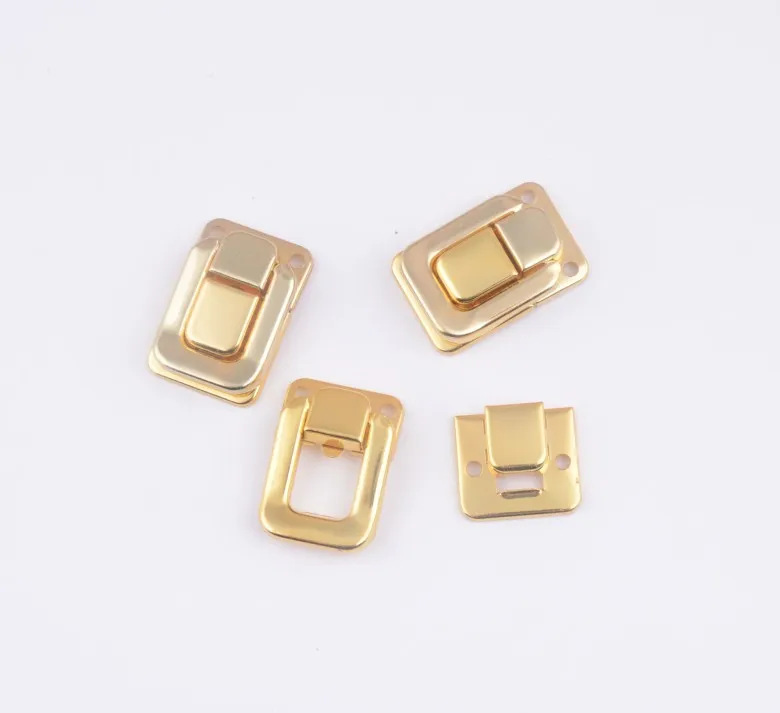 Free Shipping 10 Sets Golden Trunk Lock Purse Snap Clasps Jewelry Case