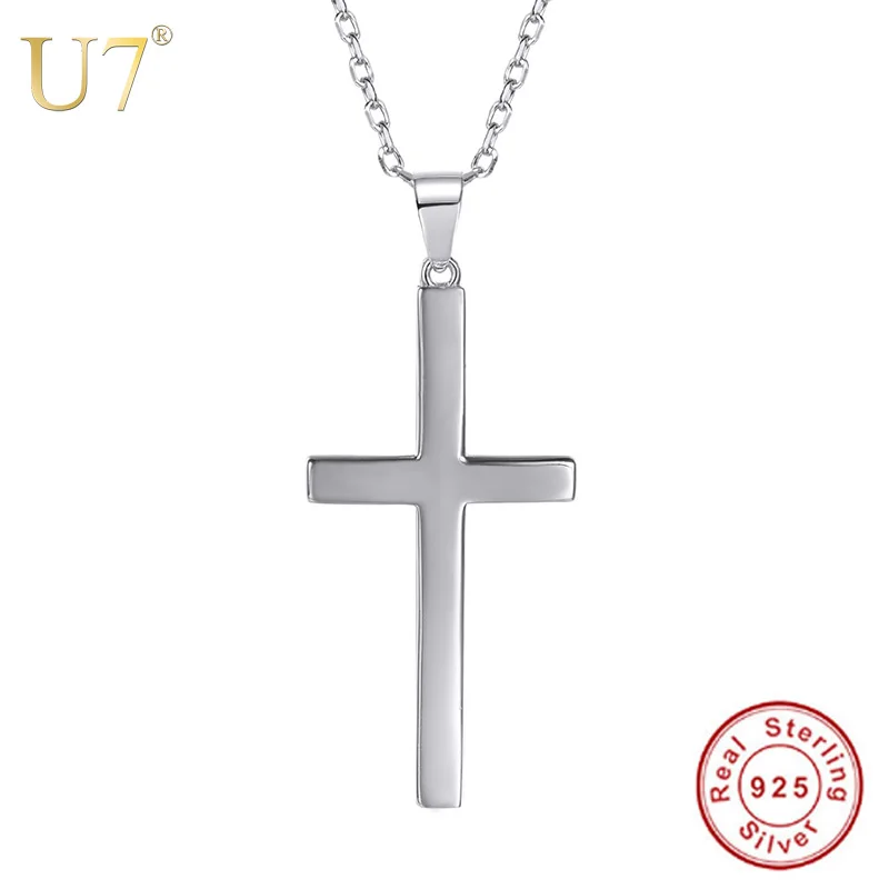 Cimya Stainless Steel Mens Cross Pendant Jesus Necklace Gift for Men Birthday Gift