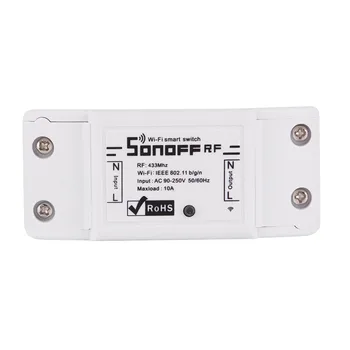 

10pcs/lot Sonoff 433Mhz RF WiFi Wireless Smart Switch Home With RF Receiver Remote Control Smart Timing Switch Wireless Control