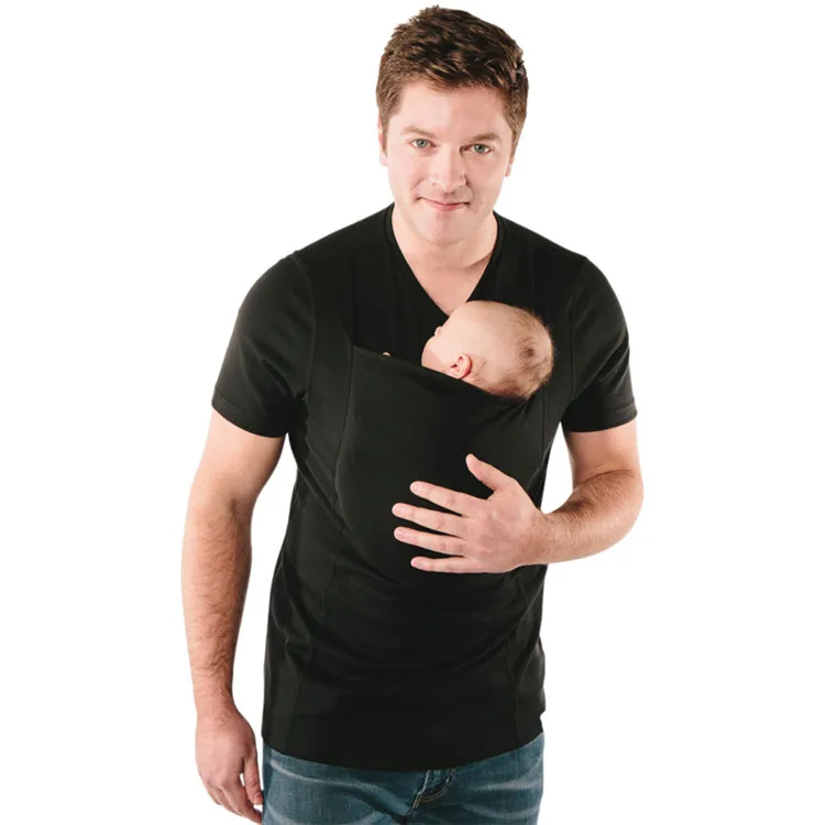 Summer 2018 New Baby Carrier Sling Kangaroo T-Shirt Maternity Baby Carrier Clothes Multifunction Father Mother Tee Shirt M-3XL (10)