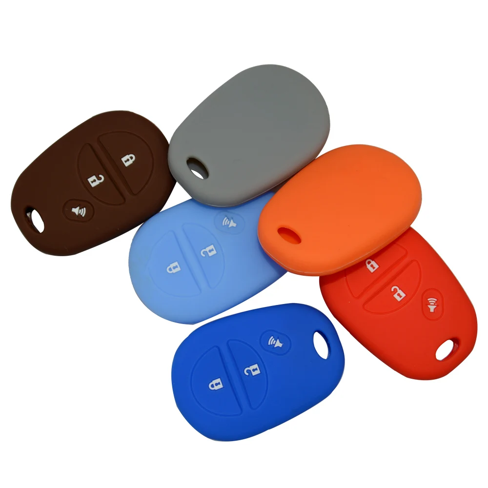 3 buttons silicone car key case for Toyota 2