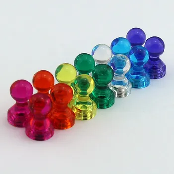 

14pcs Round Fridge Magnet Perfect Decoration Whiteboard Refrigerator Magnet Memo Transparent Color Small Magnet Pushpin