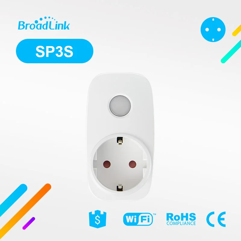 Beste 2018 Nieuwe Broadlink SP3S Power Meter Slimme Draadloze WiFi Socket Stekker 16A 3500 w met Energie Meter IOS Android Remote controle