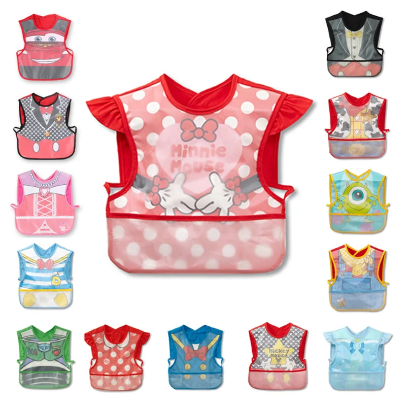 

baberos bebe EVA baby bibs Burp Cloths Feeding waterproof cartoon print Mikey Bandana Drool easy clean baberos for toddler kids