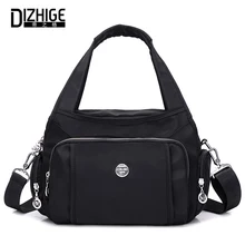 DIZHIGE брендовая модная женская сумка, однотонные высококачественные сумки через плечо для женщин, Большая вместительная водонепроницаемая сумка на плечо для женщин