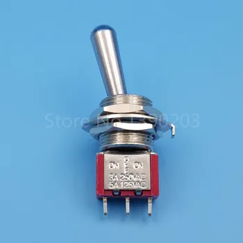 

SH T8014-Z1 12mm 3Pin 3Position ON-OFF-ON Maintained SPDT Mini Toggle Switch Large Long Handle