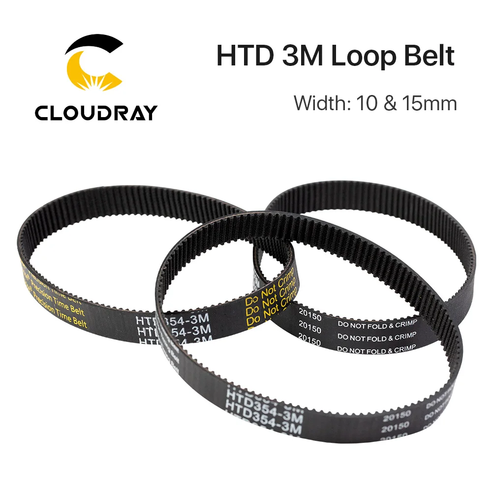 Cloudray HTD 3M Closed Loop Belt Rubber Timing Belt Various Transmission for CO2 Laser Engraving Cutting Machine / 3D Printer