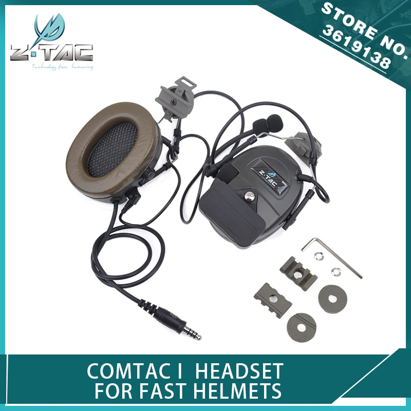 Redução de Ruído Fone de Ouvido com Peltor Definido para Capacetes Fone de Ouvido Tático Ztac Airsoft Comtac i Capacete Ferroviário Adaptador Rápidos Militar z
