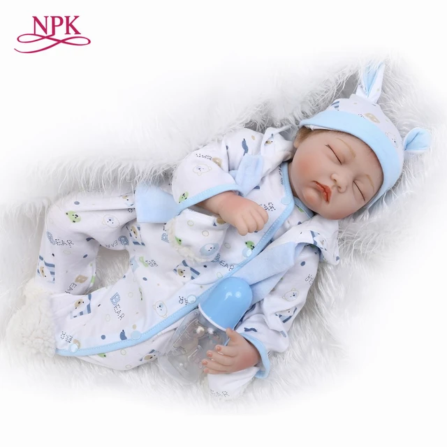 Npk, boneca de bebê reborn original 55cm, bebê recém-nascido realista,  conjunto de vestido de pato, boneca adorável com peso facial, cabelo  enraizado de alta qualidade - AliExpress