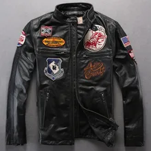 Мужская куртка Avirex fly из натуральной кожи, черная, из овчины, летная куртка с значком, желтая, из натуральной кожи, тонкая, модная, ветровка для мужчин