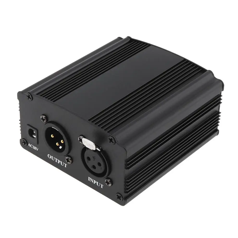 48В USB 1 канальный фантомный источник питания с одним XLR аудио кабелем для