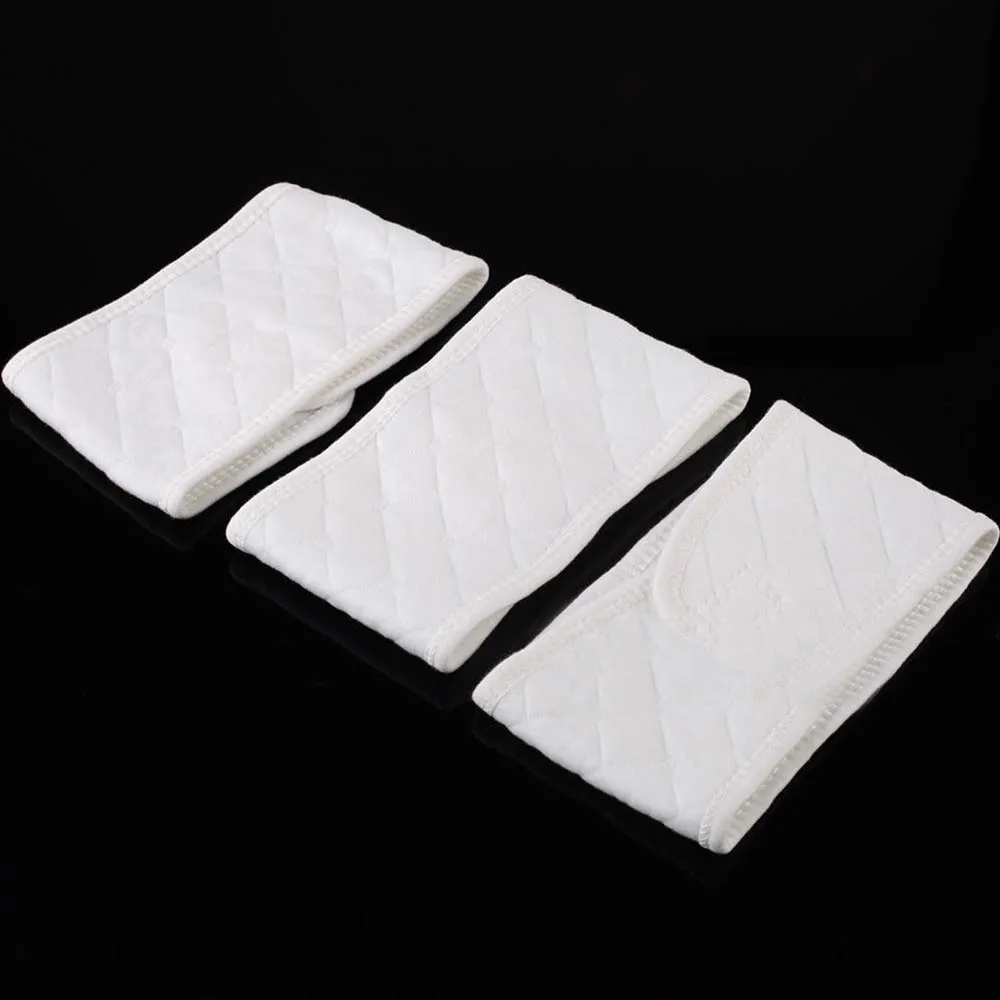 3Pcs Baby Infant Newborn Cotton White Belly Umbilical Cord Care Warm Protector