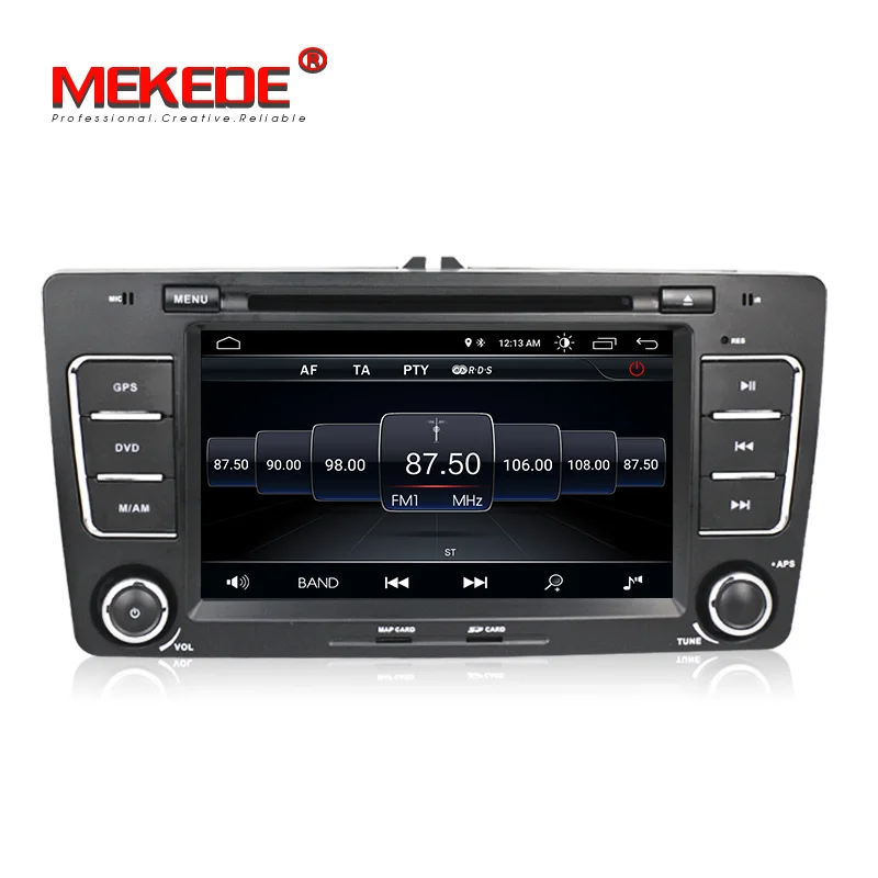 Excellent Wholesale! Quad Core HD1024*600 android 8.1 car dvd player for Skoda Octavia 2009 2010 2011 2012 2013 head unit with BT wifi FM 3