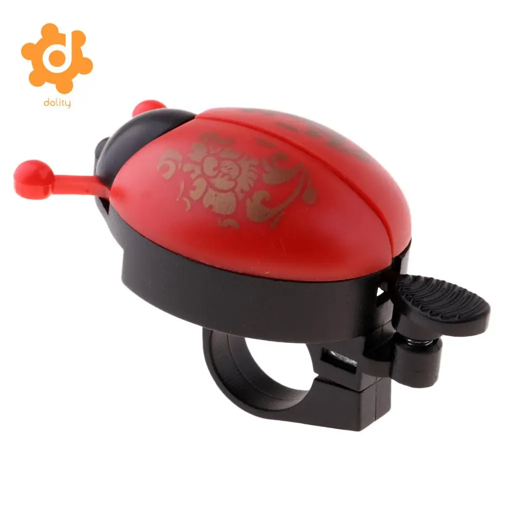 Lovely Funny Kids Children Beetle Ladybug Ring Bicycle Bell for Boys Girls Cycling Bike Ride Alarm Mountain Bike Trumpet Horn