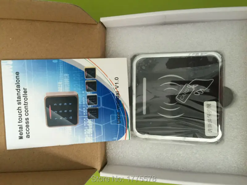 

Whole Sale Elegant Metal RFID Card Touch Access Control with 3000pcs cards capacity, wiegand in and out support