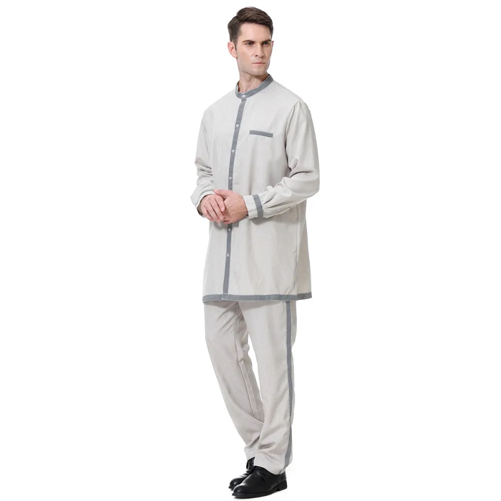 Мусульманская одежда для мужчин Abaya комплект формальное платье Jubba tobe мусулман