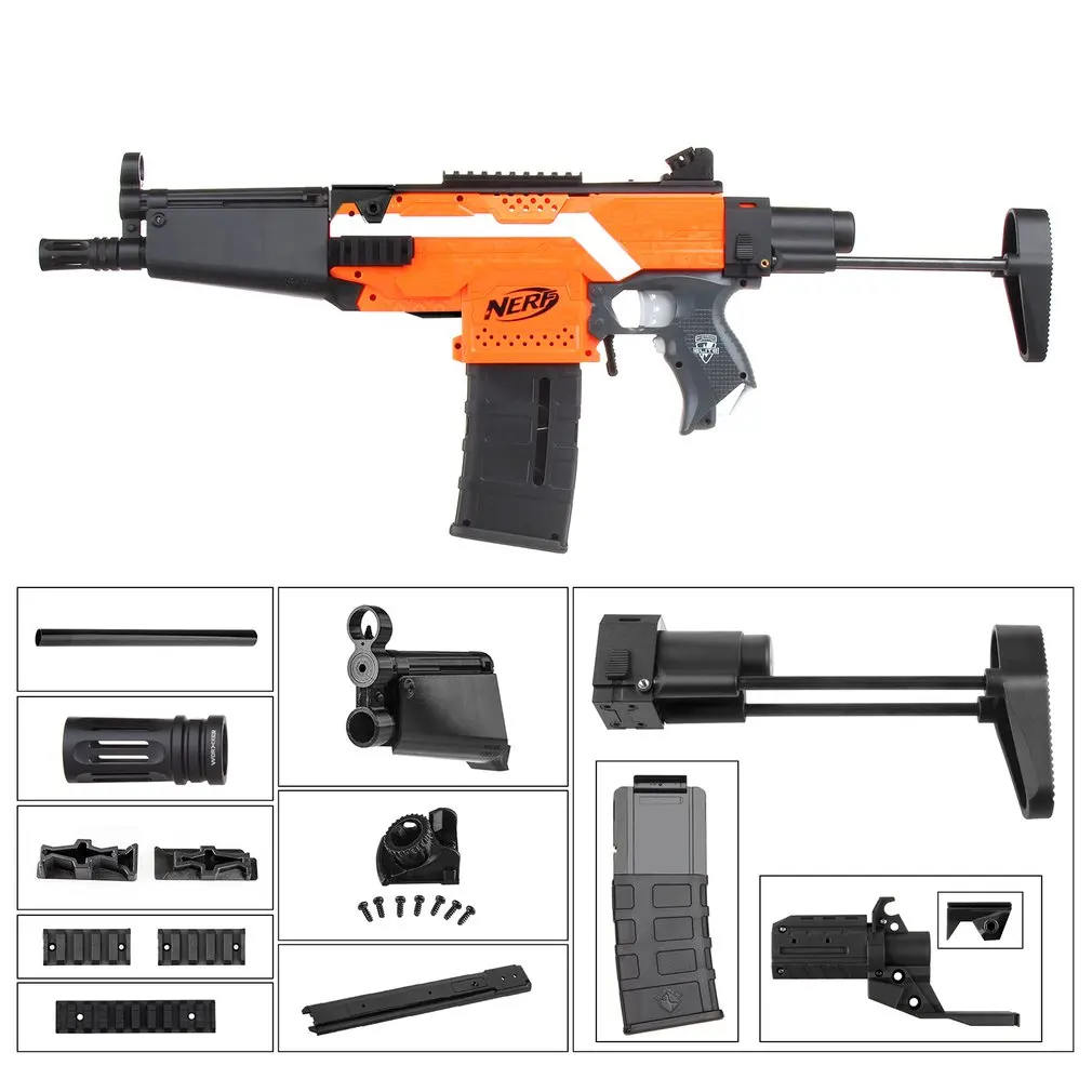 Рабочий STF-W006-01 MP5-A стиль мод наборы с черным адаптером для Nerf N-Strike Elite Stryfe Blaster