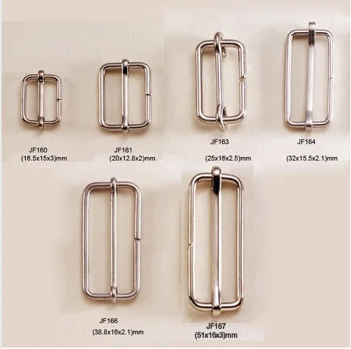 

Wholesale Free shipping 20pcs/lot Various size metal adjustable buckle for bags iron buckle in nickle color bk-024