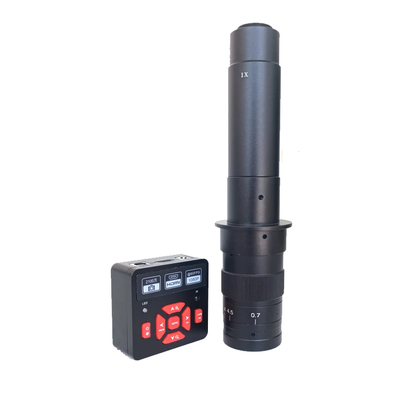 Цифровой микроскоп с камерой 21MP 1080P HDMI USB 10X 180X 300X C Mount увеличение Регулируемый зум