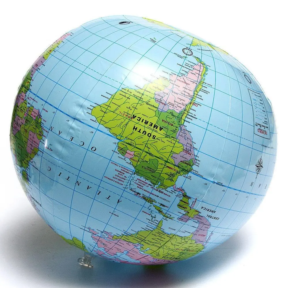 40 см надувной мир Глобус обучающая образовательная географическая игрушка ПВХ Карта воздушный шар пляжный шар детские игрушки надувной глобус игрушка