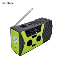 Портативный на открытом воздухе SOS сигнализация AM FM радио 5-в-1 зарядка от солнечной энергии, с ручкой аварийное радио фонарик лампа для чтения и 2000 мА/ч, Мощность банка