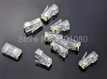 

1000PCS/LOT RJ45 network crystal head 1000 a loaded eight core 8P8C RJ-45 connector whole package RJ45 COB