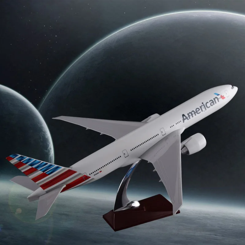 Модель самолета американских авиакомпаний воздуховода США 47 см модель Боинг 777