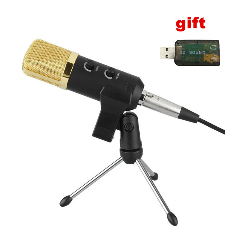 

MK-F100TL Condenser Microphone Professional Desktop Studio Usb Microphone With Stand Tripod For Computer Karaoke Video Recording