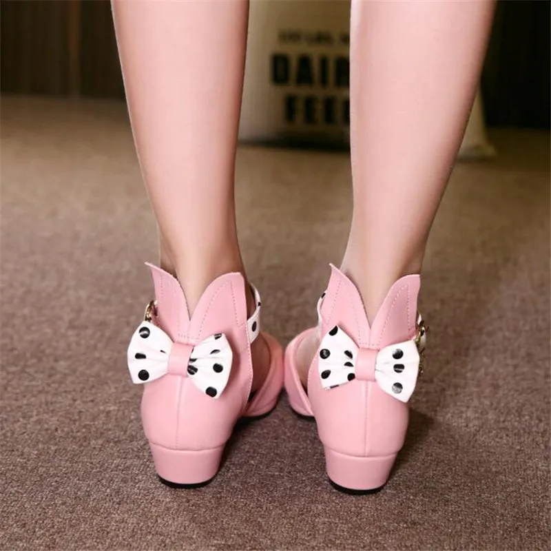 QGXSSHI Anak Perempuan Putri Sandal Kupu kupu simpul Kulit Harga Spesifikasi Anak Putri Sandal Tinggi Tumit Gaun Sepatu