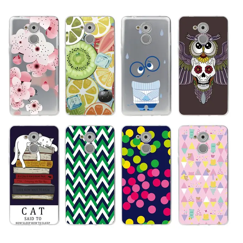 colorful cartoon cat eagle Flower Fruits Soft TPU Phone Case For huawei P10lite P10 plus P8 P9 honor 6A 3C 4c 7 8 9 5a 5c C105 | Мобильные