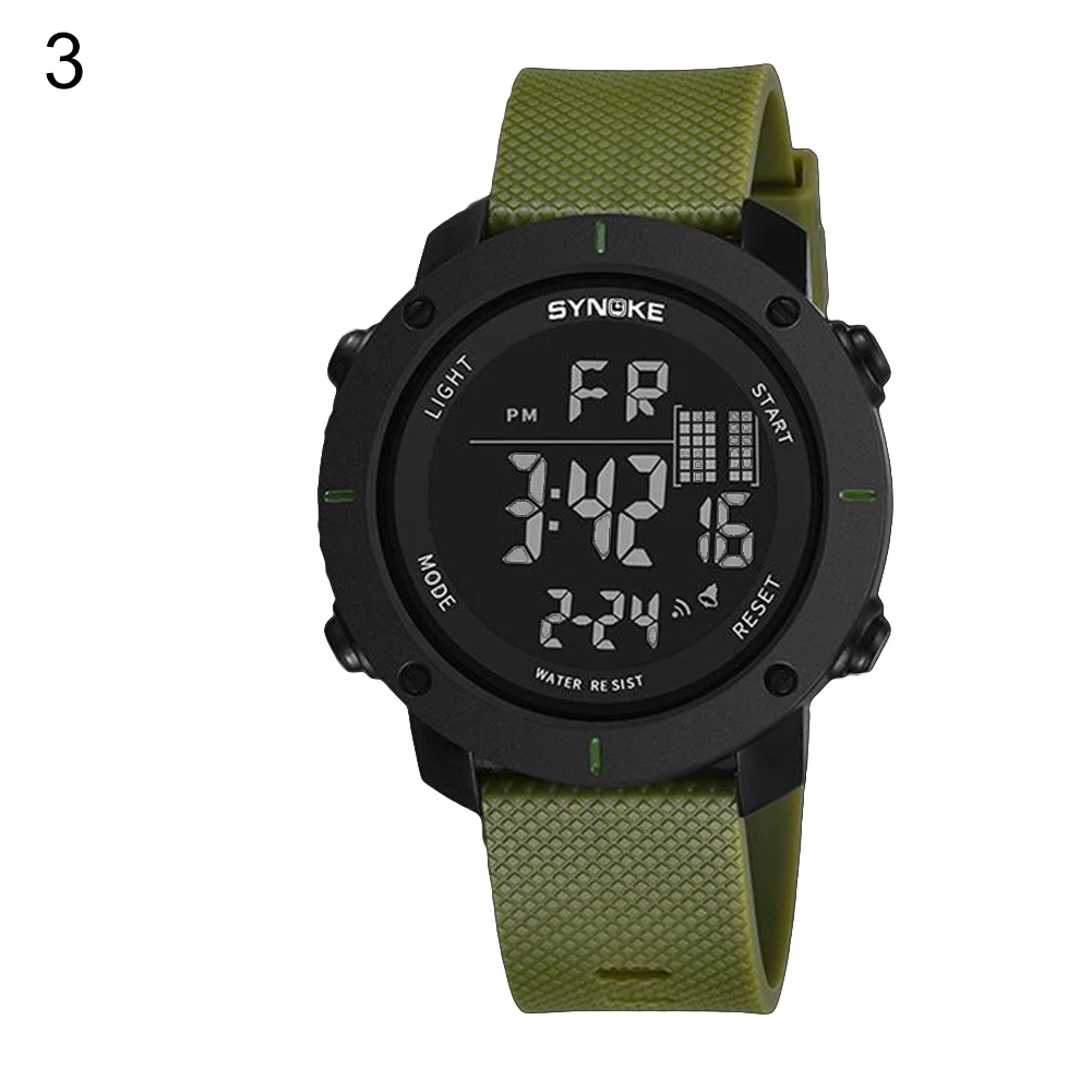 Mode Männer Luminous Outdoor Sport Digitale Armbanduhr Uhr 50 mt Wasserdicht