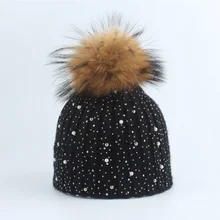 Real Fur Big Ball Skullies Beanies Hats For Women Female Winter Hats Pompoms Knitted Warm Caps Men Casual Warm Hat Gorros Real Fur Big Ball Skullies Beanies Hats For Women Female Winter Hats Pompoms Knitted Warm Caps Men Casual Warm Hat Gorros