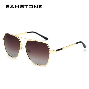 

BANSTONE Men's Polarized Sunglasses Driving Square Frame Double Beam Sun Glasses Male Goggle UV400 Gafas De Sol